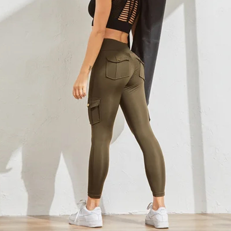 Sexy Stretch-Leggings mit Taschen für Damen