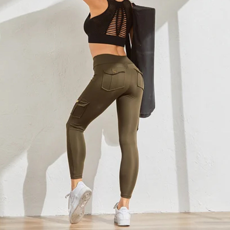 Sexy Stretch-Leggings mit Taschen für Damen