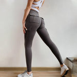 Sexy Stretch-Leggings mit Taschen für Damen