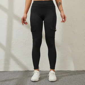 Sexy Stretch-Leggings mit Taschen für Damen