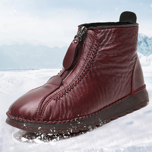 Damen weichem Leder Winter Warme Schuhe