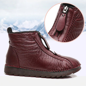 Damen weichem Leder Winter Warme Schuhe