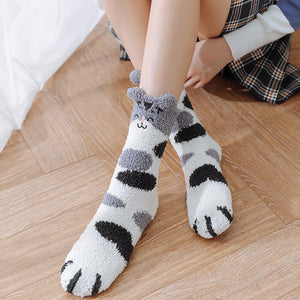 Korallenvlies Katzenpfoten Socken