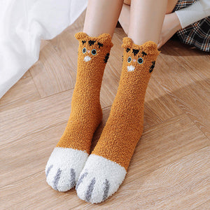 Korallenvlies Katzenpfoten Socken