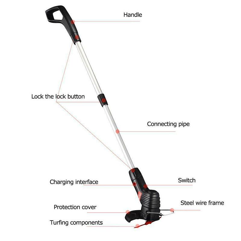 Tragbarer intelligenter kabelloser elektrischer Rasenmäher/Trimmer & Edge