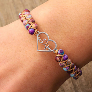 Doppelherz Handgewebtes Armband