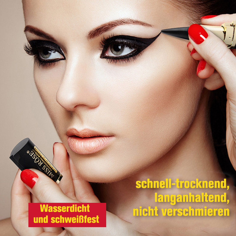 Matter, wasserfester, dauerhafter, schwarzer Einkopf-Eyeliner, 24 Stück