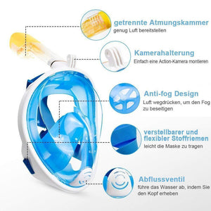 Vollgesichts-Schnorchelmaske günstig für Beginner & Jugendliche