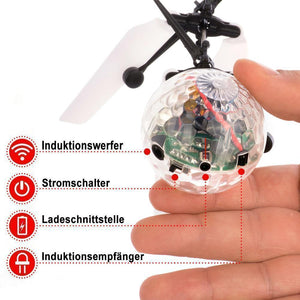 Fliegender Ball mit LED-Beleuchtung