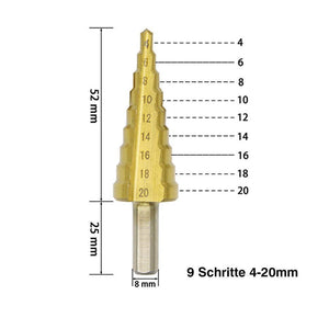 Titanium Schrittbohrer (3 Stücke)