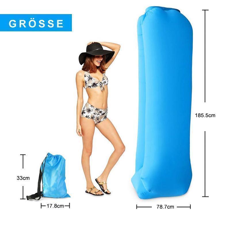 Aufblasbares Sofa Tragbares Luft Sitzsack für Garten Reise Strand