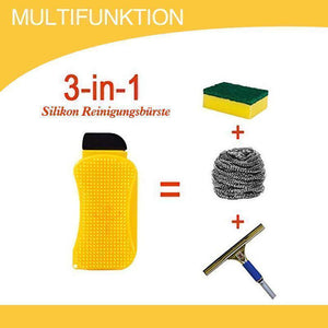 Bequee 3-in-1 Silikon Reinigungsbürste, 2 Stücke