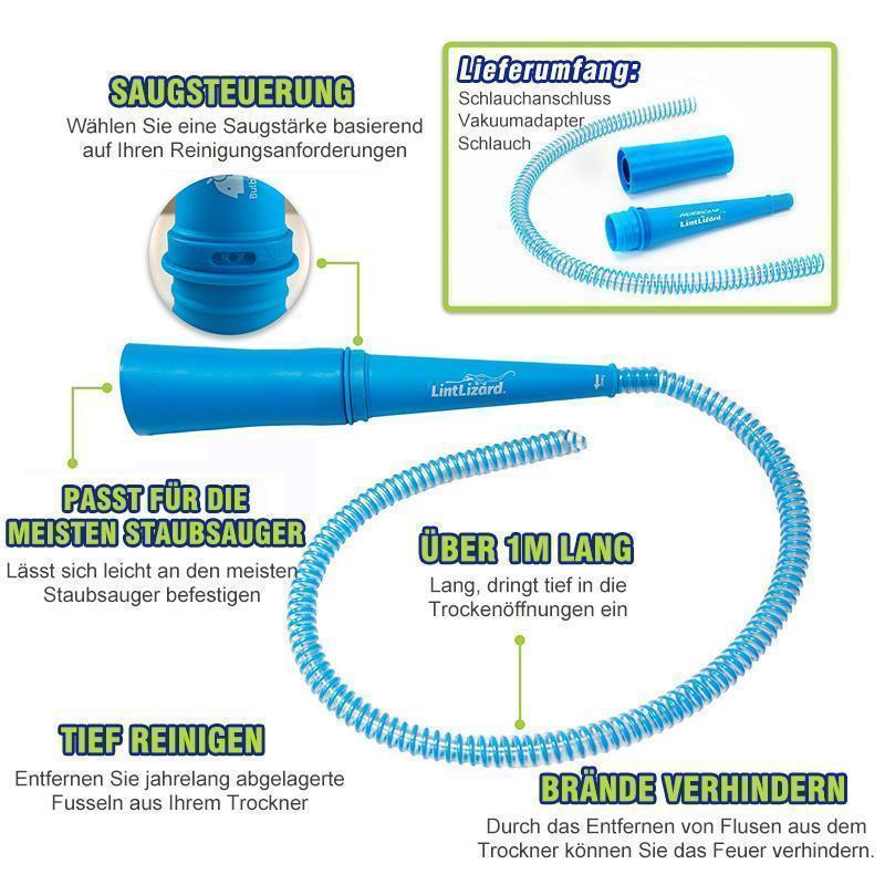 Vent-Staubsaugerschlauch für Waschmaschine und Trockner, Fusseln entfernen