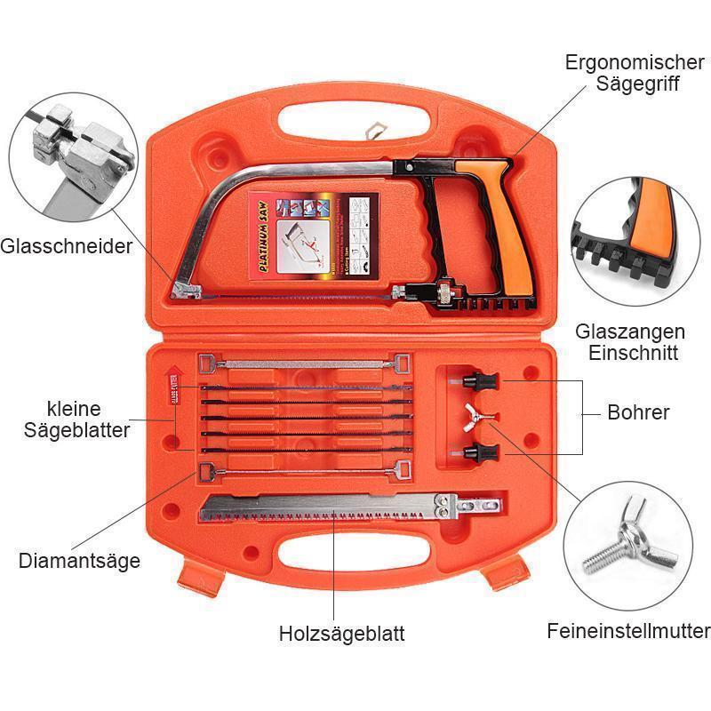 DOMOM Mini Multifunktionale Bügelsäge Tragbare 12 in 1 Säge Set