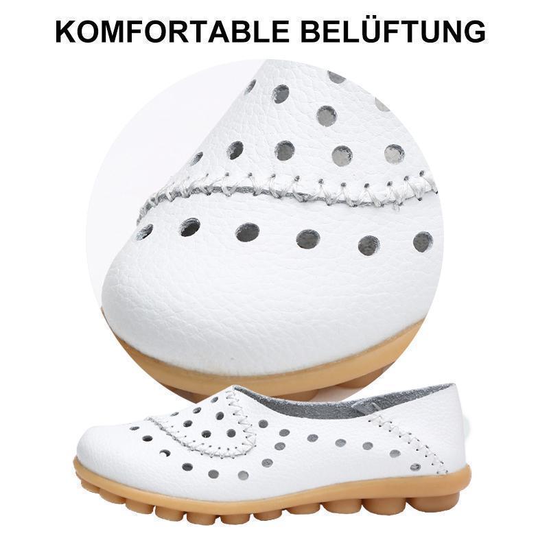 Damen Frühjahr aus echtem Leder Slipper