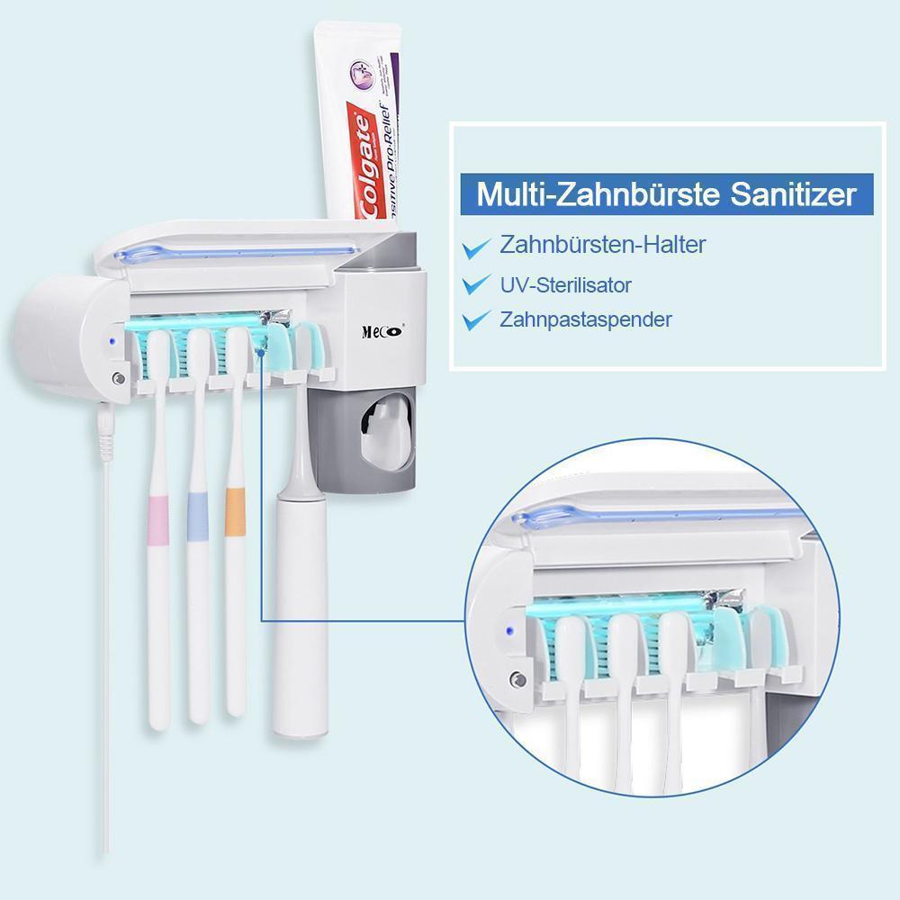 Bequee 4 in 1 Automatisch Zahnbürstenhalter, Zahnpastaspender