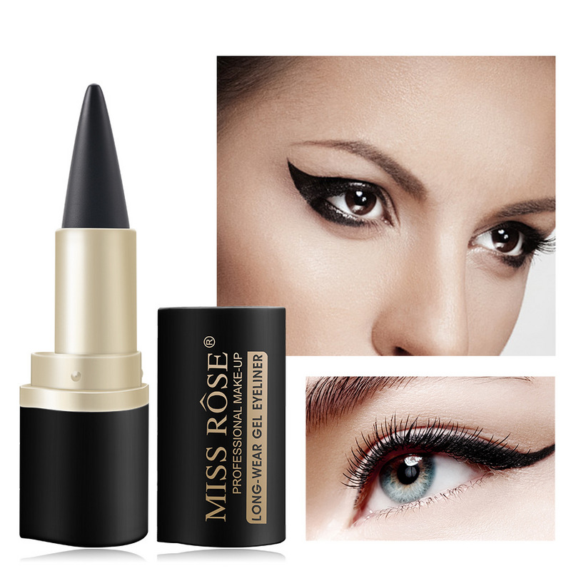 Matter, wasserfester, dauerhafter, schwarzer Einkopf-Eyeliner, 24 Stück