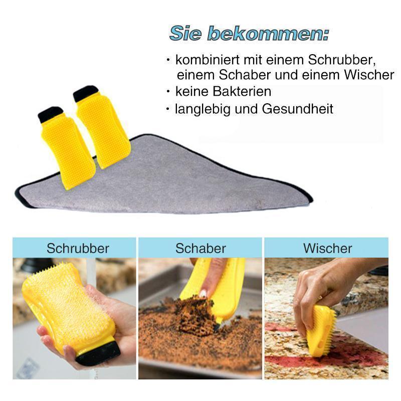 Bequee 3-in-1 Silikon Reinigungsbürste, 2 Stücke