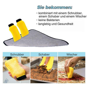 Bequee 3-in-1 Silikon Reinigungsbürste, 2 Stücke