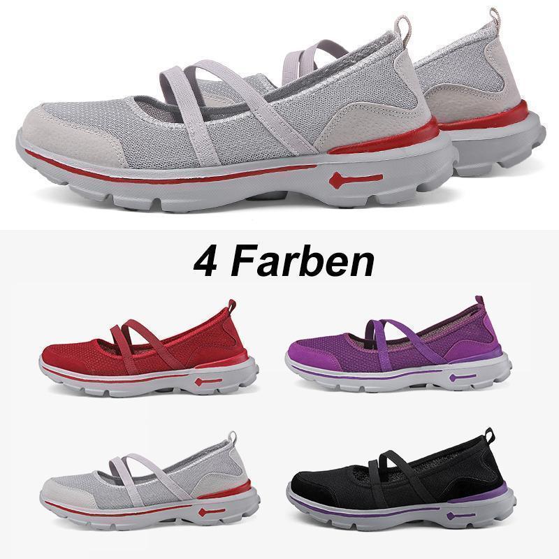 Damen atmungsaktive mesh flache Turnschuhe