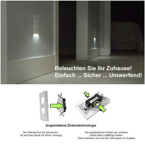 Auslasswand Platte mit LED-Nachtlichtern