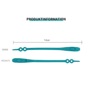 Verstellbare Silikon Schnürsenkel mit 2 Löcher, 14 pcs