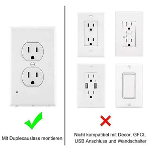 Auslasswand Platte mit LED-Nachtlichtern