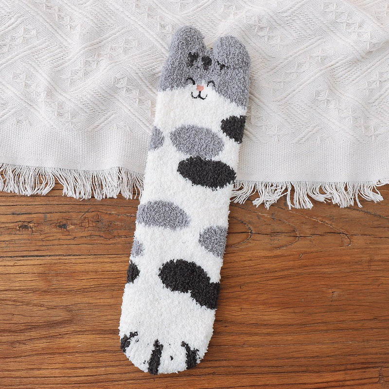 Korallenvlies Katzenpfoten Socken