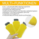 Bequee 3-in-1 Silikon Reinigungsbürste, 2 Stücke