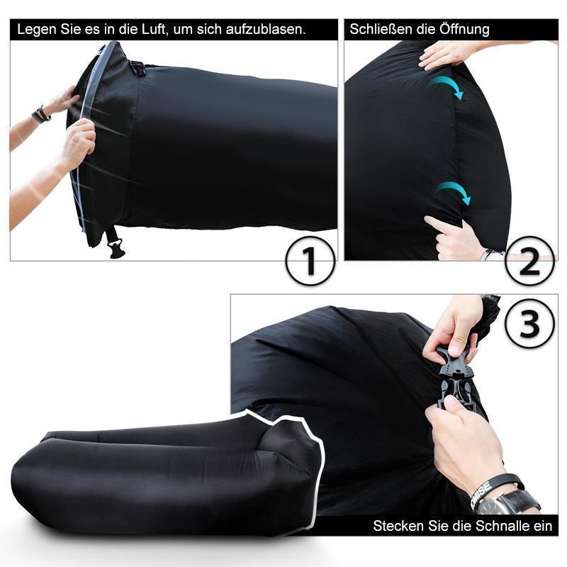 Aufblasbares Sofa Tragbares Luft Sitzsack für Garten Reise Strand