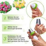 Spritztüllen Set aus Edelstahl  für Cupcakes & Kuchen Dekoraktion