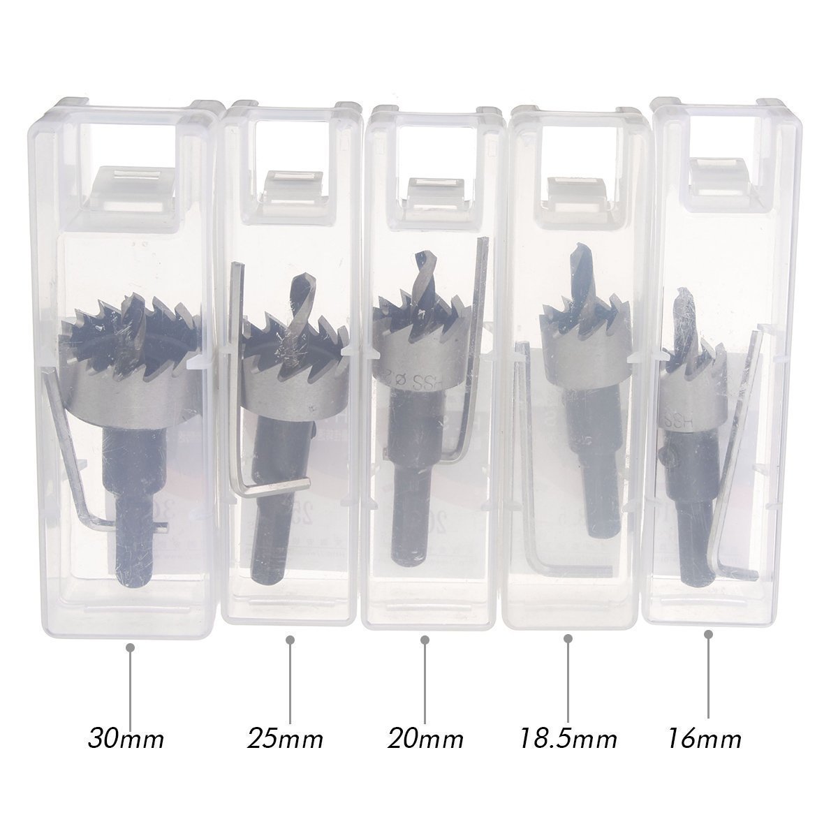 Carbide Spitze HSS Bohrer Lochsäge Set, 16-30mm, 5PCS