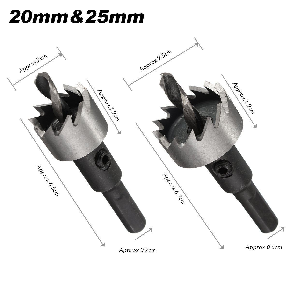 Carbide Spitze HSS Bohrer Lochsäge Set, 16-30mm, 5PCS