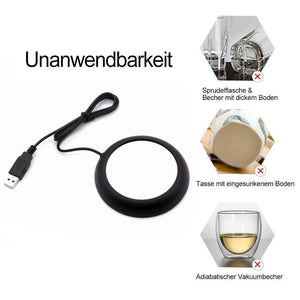 BEQUEE USB Getränkewärmer Elektrischer Untersetzer Wärmer für Büro/Zuhause