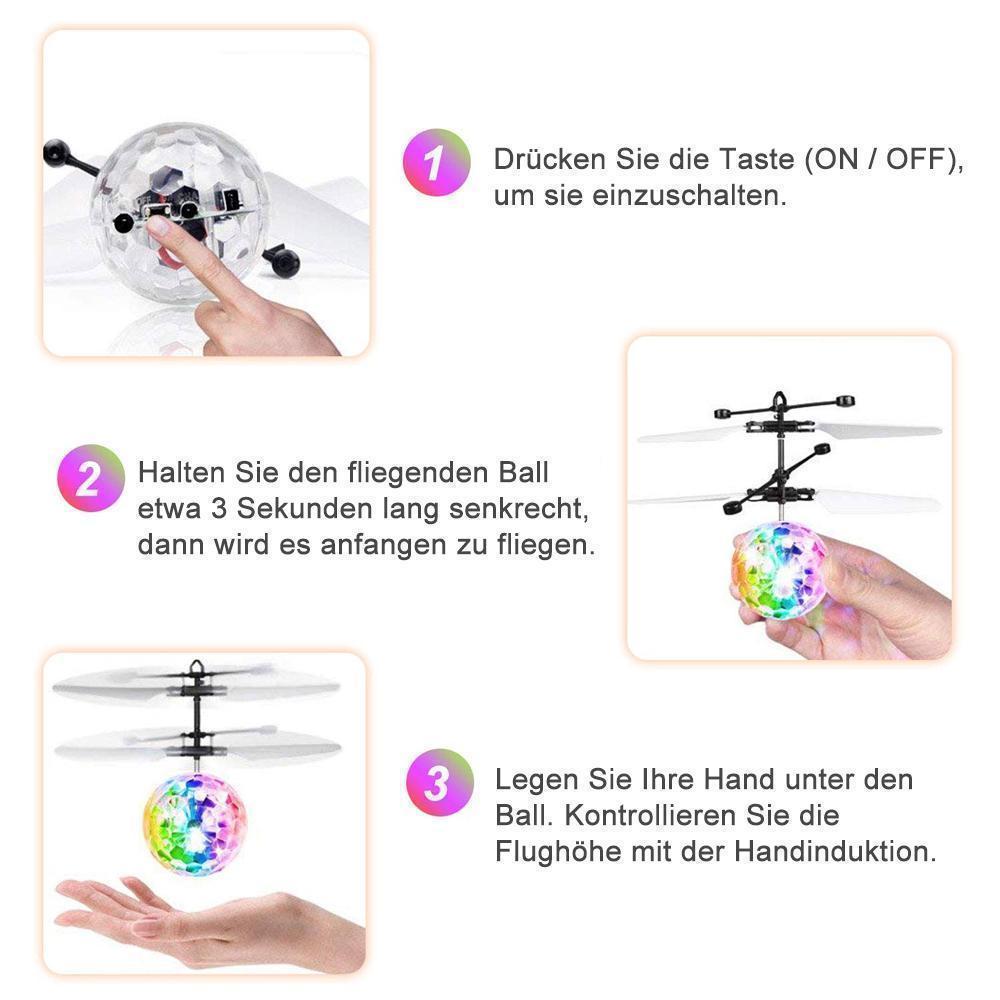 Fliegender Ball mit LED-Beleuchtung