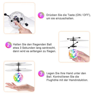 Fliegender Ball mit LED-Beleuchtung