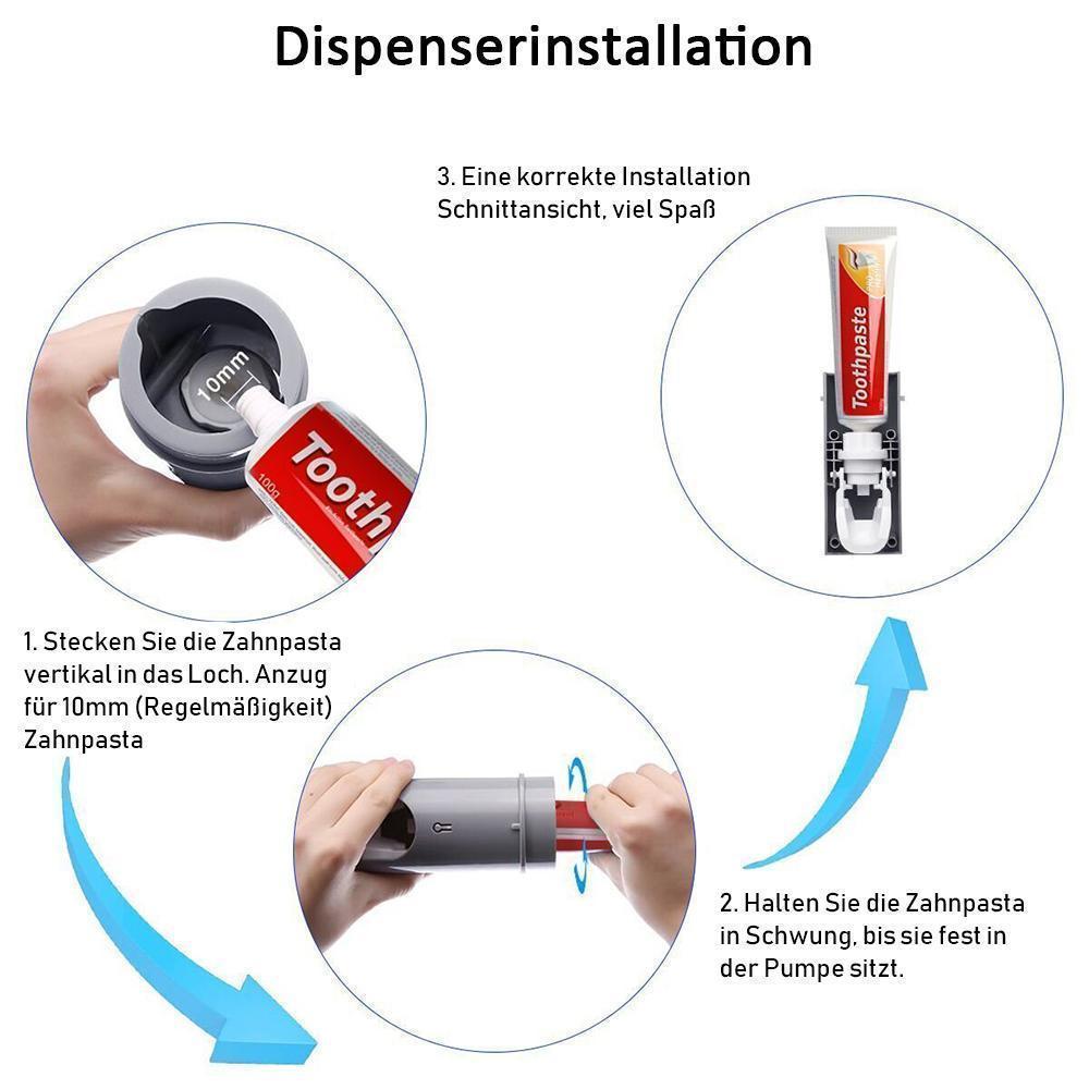 Bequee 4 in 1 Automatisch Zahnbürstenhalter, Zahnpastaspender