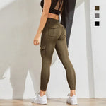 Sexy Stretch-Leggings mit Taschen für Damen