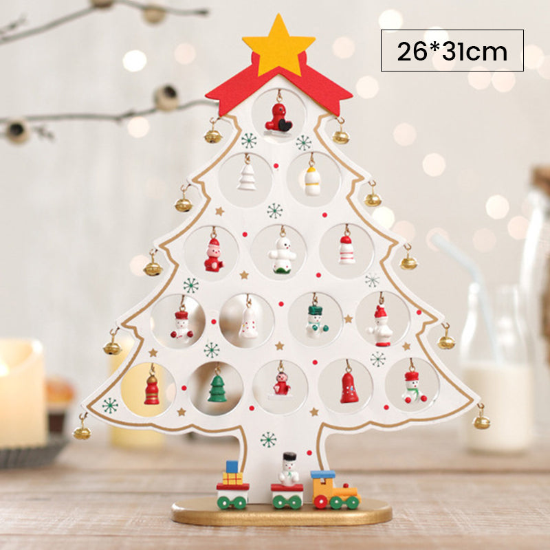 DIY hölzernes Mini Weihnachtsbaum Set