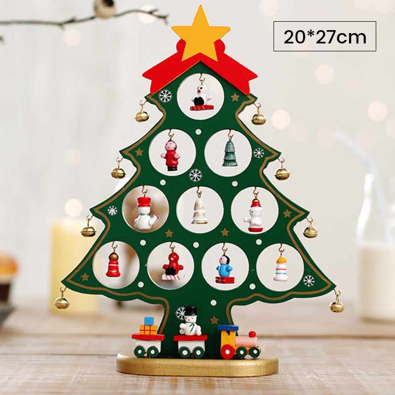 DIY hölzernes Mini Weihnachtsbaum Set