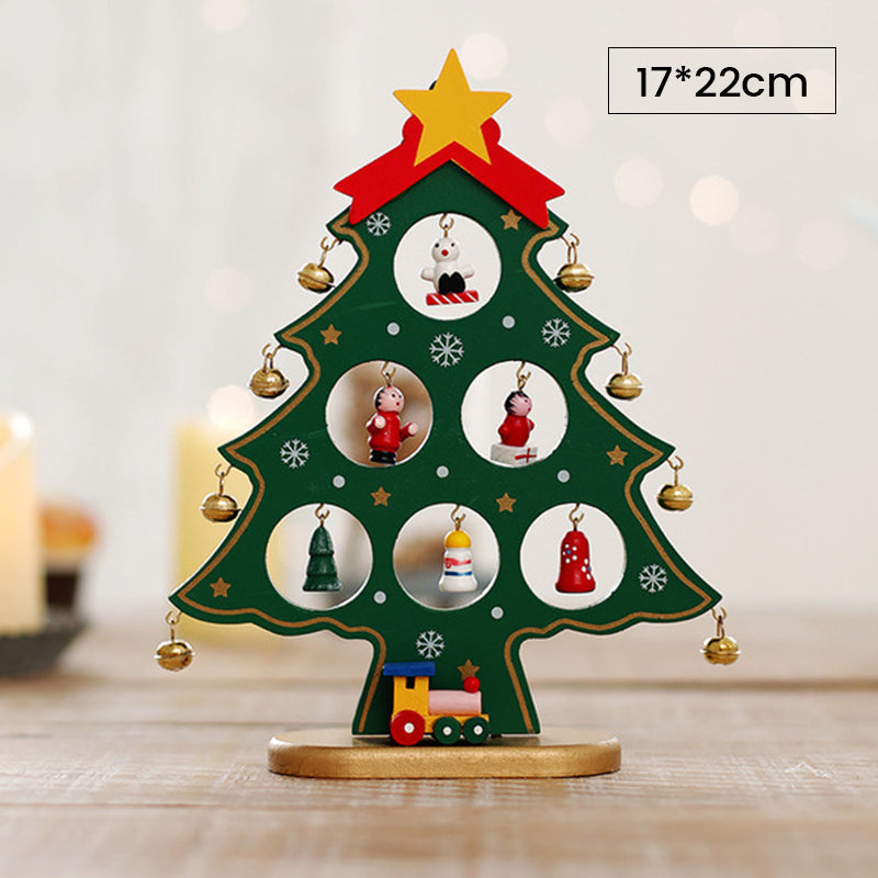 DIY hölzernes Mini Weihnachtsbaum Set